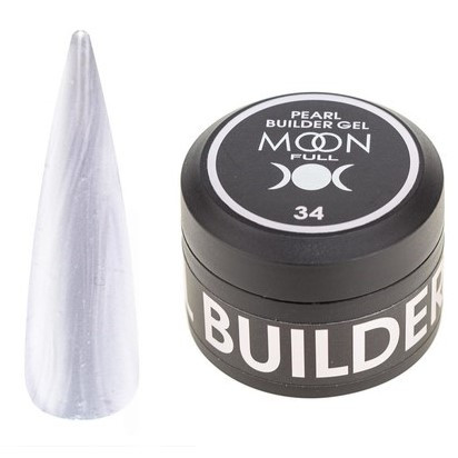 Гель перламутровий моделюючий Moon Full Pearl Builder Gel №34, 30 мл, лавандовий