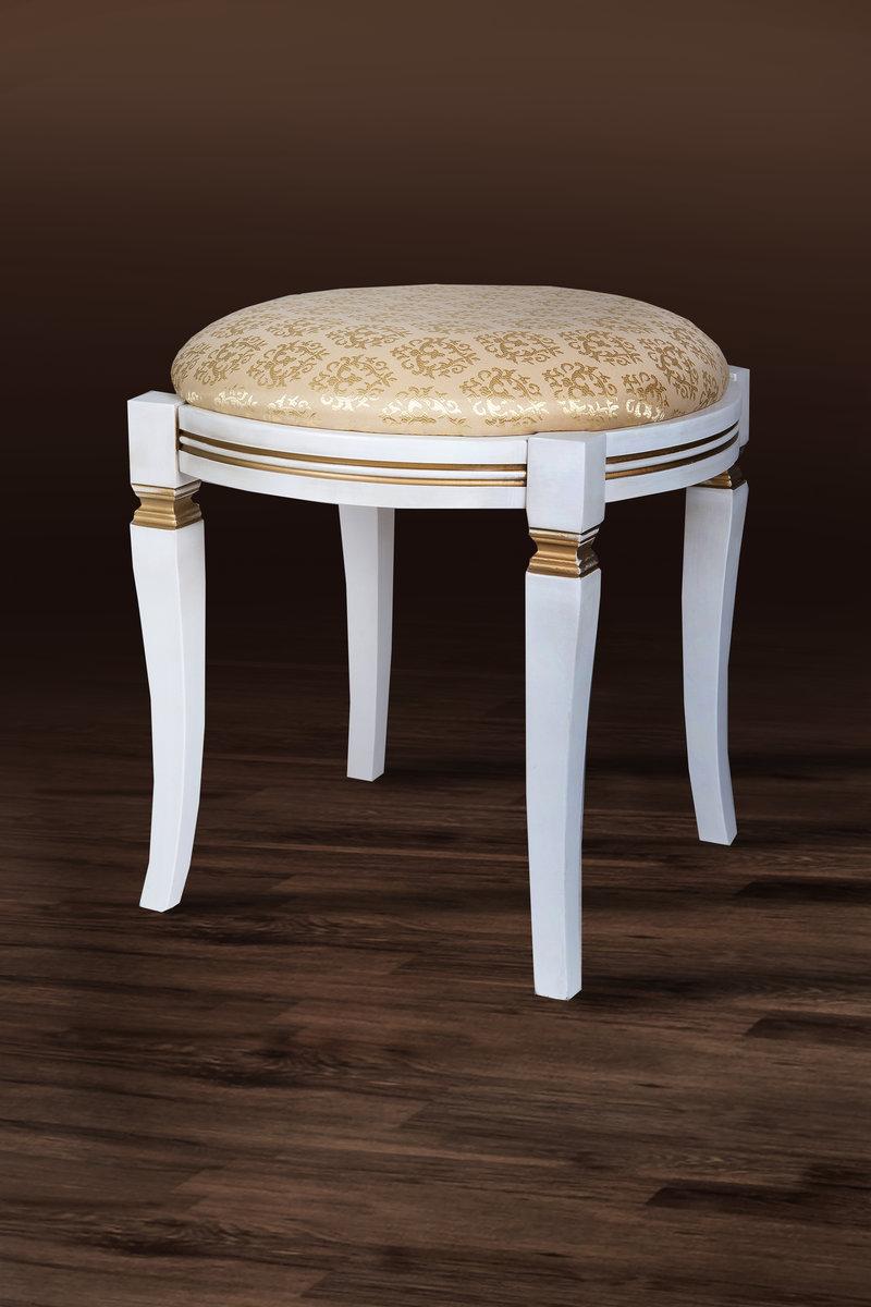 Банкетка кругла Ф 460 (біла-патина/авилла2/2), фото 1