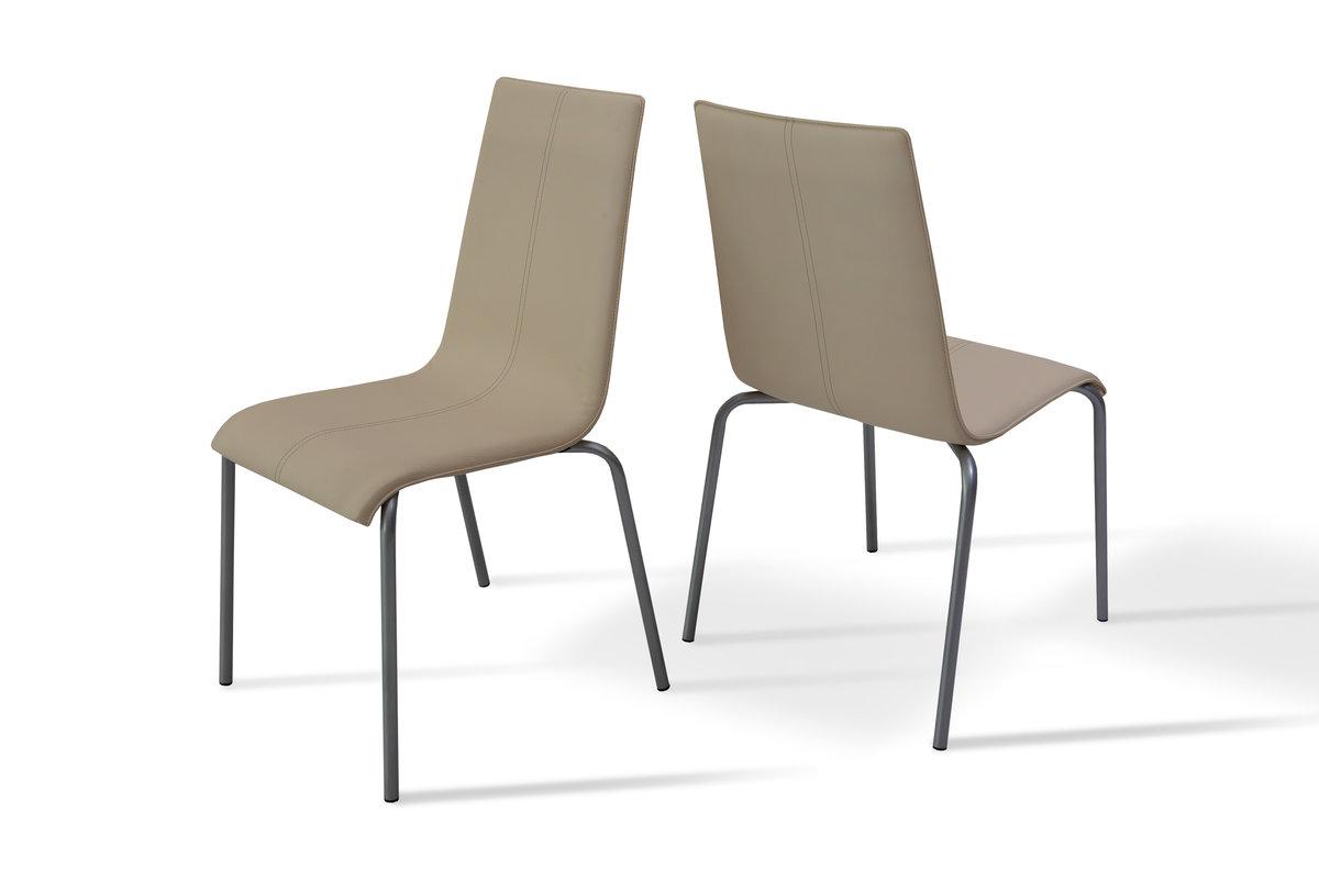 Стілець обідній Келлі зі строчкою, молочний, фото 1