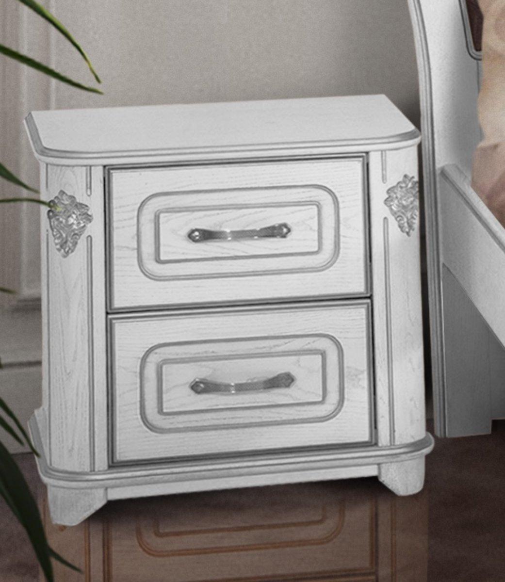 Тумба Стефанія, білий+срібна патина, фото 1