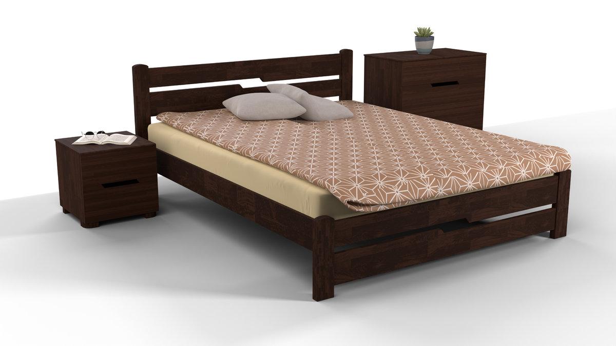 Ліжко Айріс з ізножьем 1200*2000 тем. горіх, фото 1