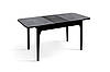 Стіл Фієста (110+35)*70, чорний/мрамор чорний, фото 2