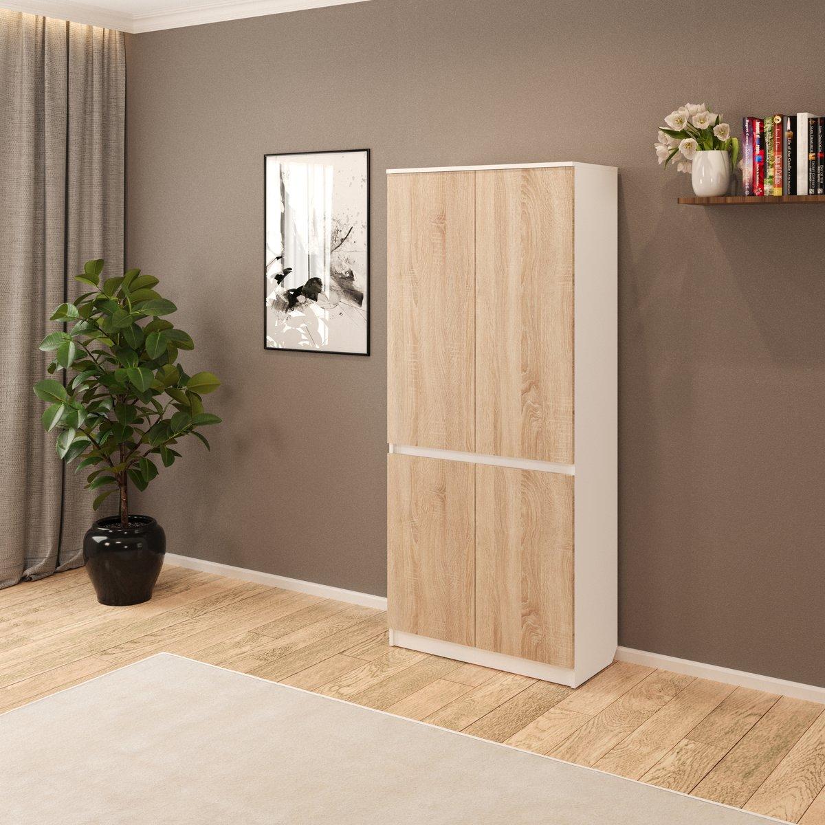 Розпашна шафа Смузі 05 800 білий/сонома, фото 1