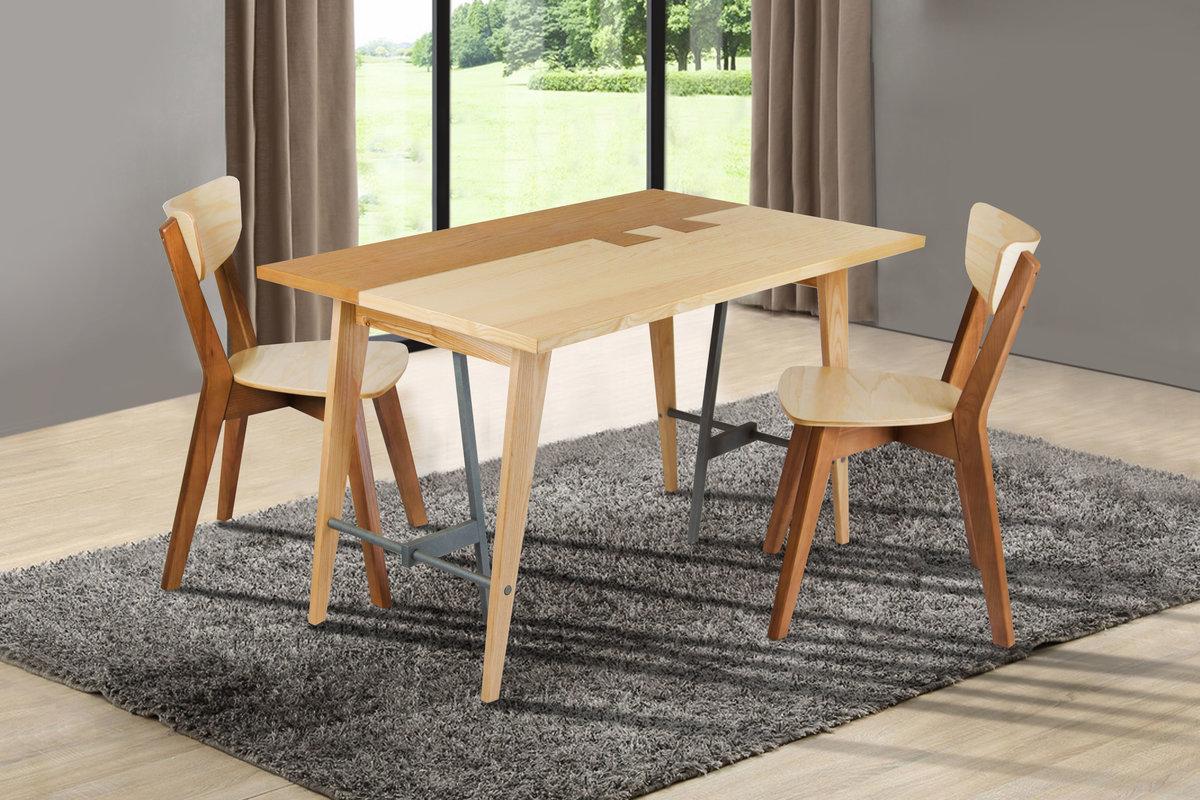 Стіл Дублін (120/75) каркас натур/столеш горіх, фото 1