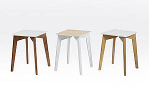 Табурет Сінгл каркас горіх/кришка натур