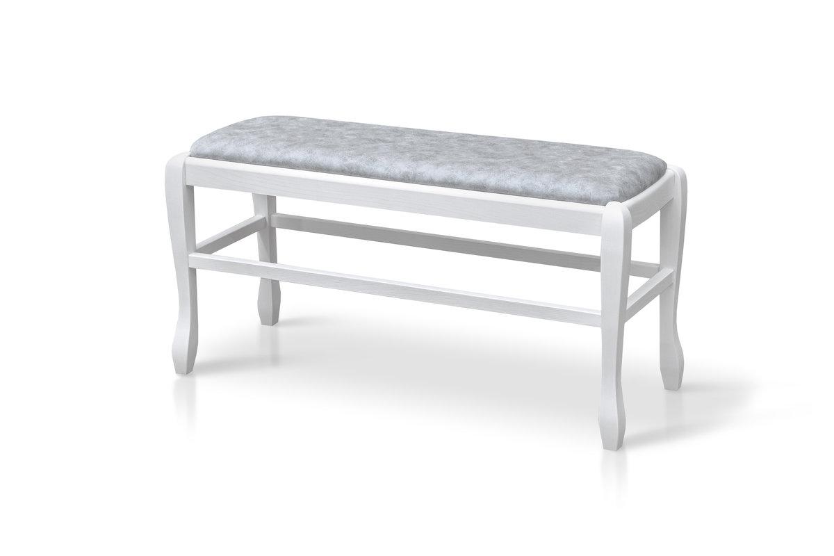 Банкетка Сієста 1100, біла/сіра тканина, фото 1