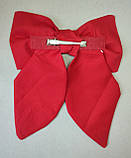 Бант червоній пид вишиванку 13"25 см 260 грн шпилька гумка Під вишиванку Вишиванка Бантик червоний Заколочки, фото 3