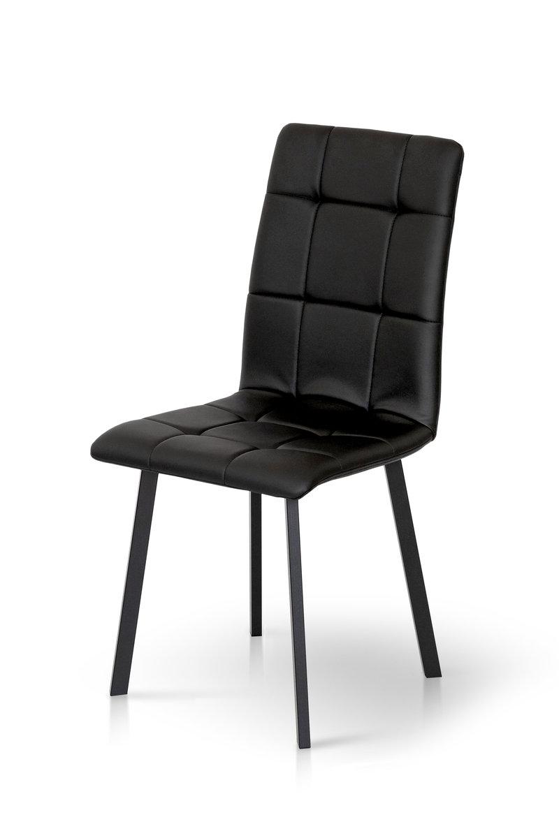 Стілець Трініті, метал чорний/ шкірзам чорний, фото 1