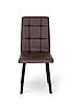 Стілець Трініті, метал чорний/ шкірзам коричневий, фото 2