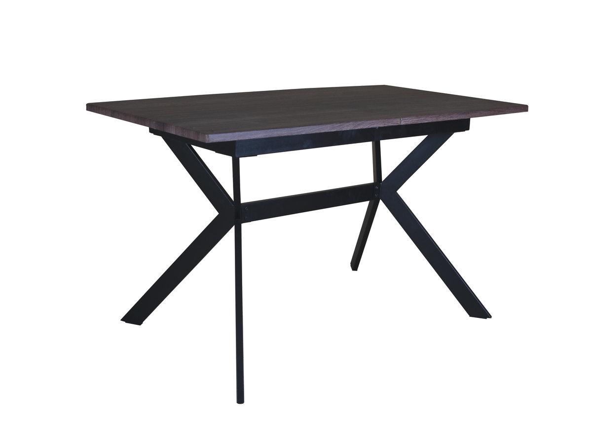 Стіл Хьюстон 130(+40)*77 чорний метал/дуб ТК, фото 1