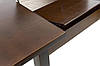 Стіл обідній Бронкс 120(+40+40)*80, темн.горіх, фото 7