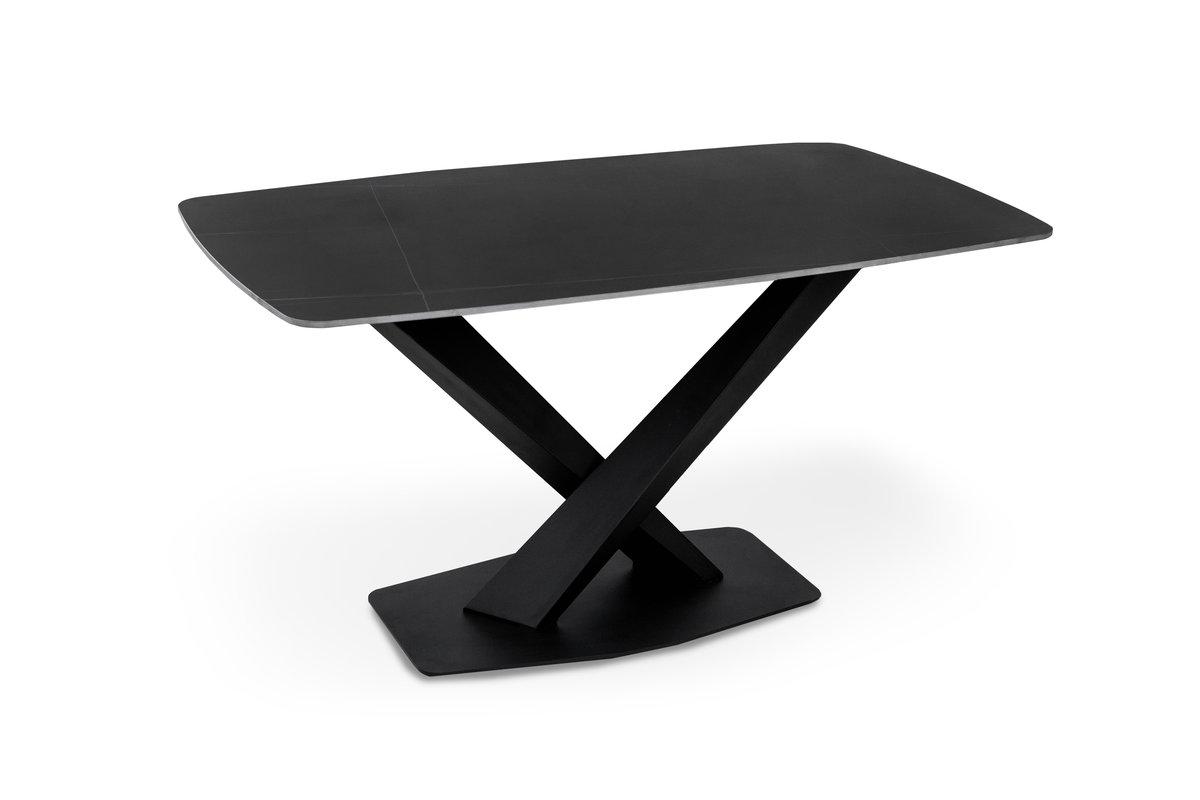 Стіл БІНГО 140*80, кераміка чорний мармур, фото 1