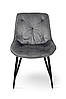 Стілець Прадо-R чорний/ велюр сірий, фото 2