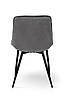 Стілець Прадо-R чорний/ велюр сірий, фото 4