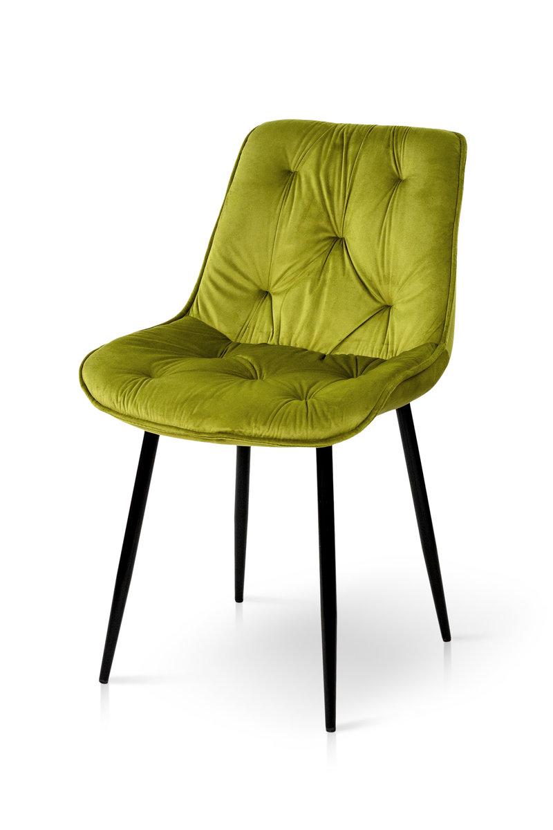Стілець Прадо чорний/ велюр олива, фото 1