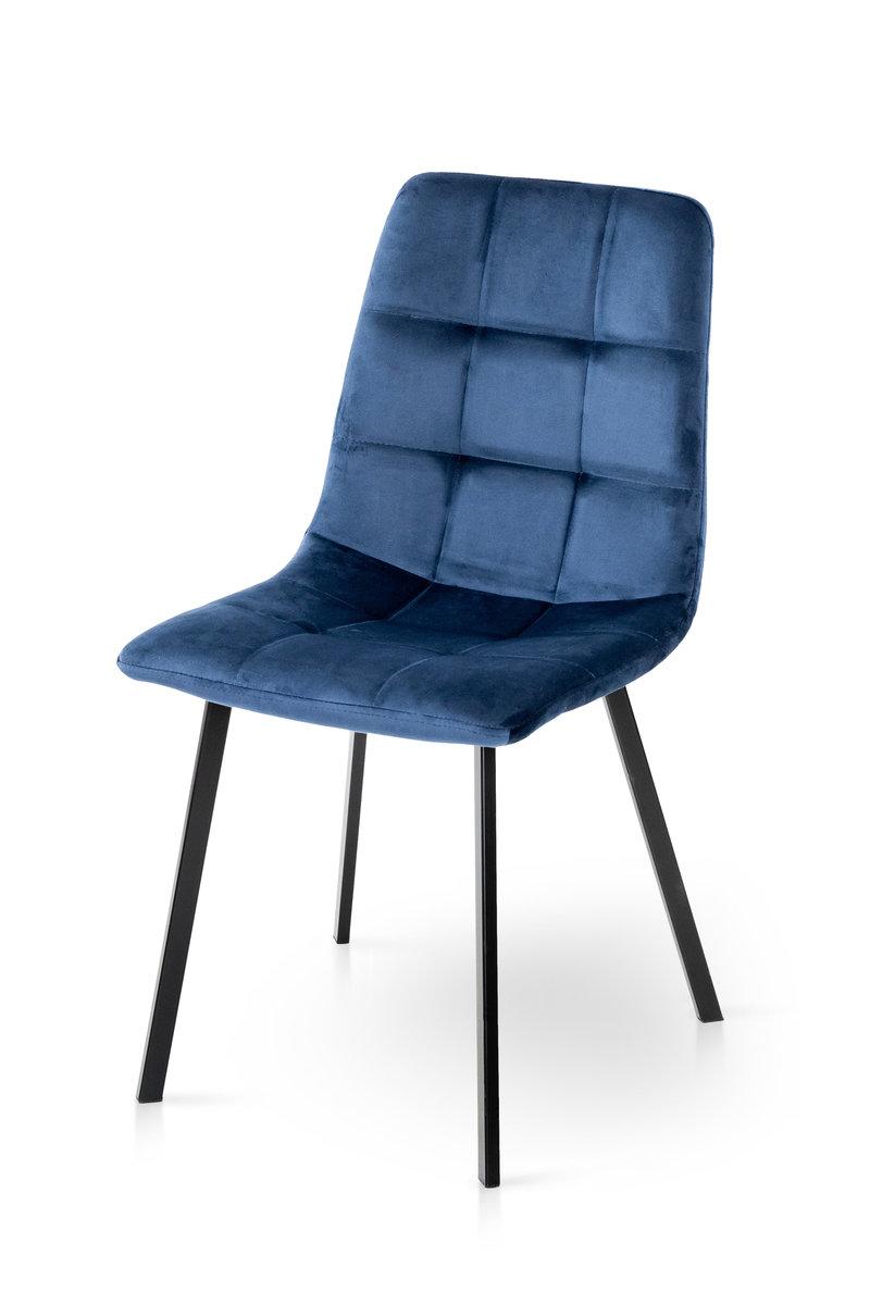 Стілець Ментос чорний/ велюр синій, фото 1