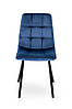 Стілець Ментос чорний/ велюр синій, фото 2