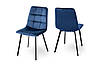 Стілець Ментос чорний/ велюр синій, фото 6