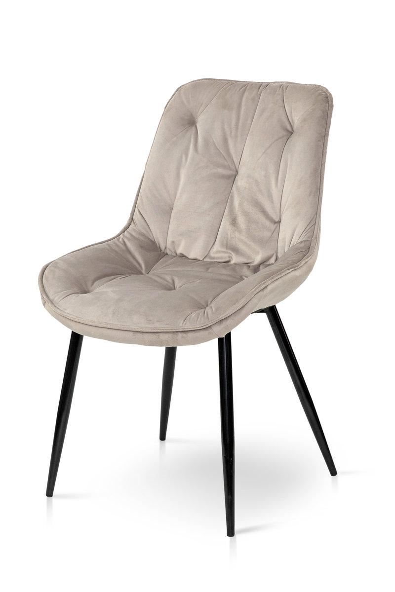 Стілець Прадо-R чорний/ велюр бежевий, фото 1