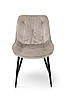 Стілець Прадо-R чорний/ велюр бежевий, фото 2