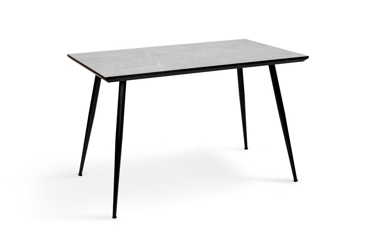 Стіл Торнадо, 120*70, чорний/MDF сірий бетон, фото 1
