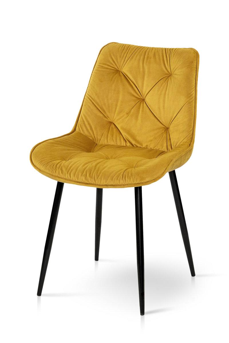 Стілець Прадо чорний, велюр карі, фото 1