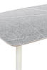 Стіл КИПАРИС 120*80, білий/ сірий мармур, фото 4