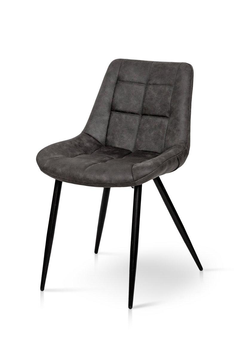 Стілець Крокус чорний / мікрофібра сірий кварц, фото 1