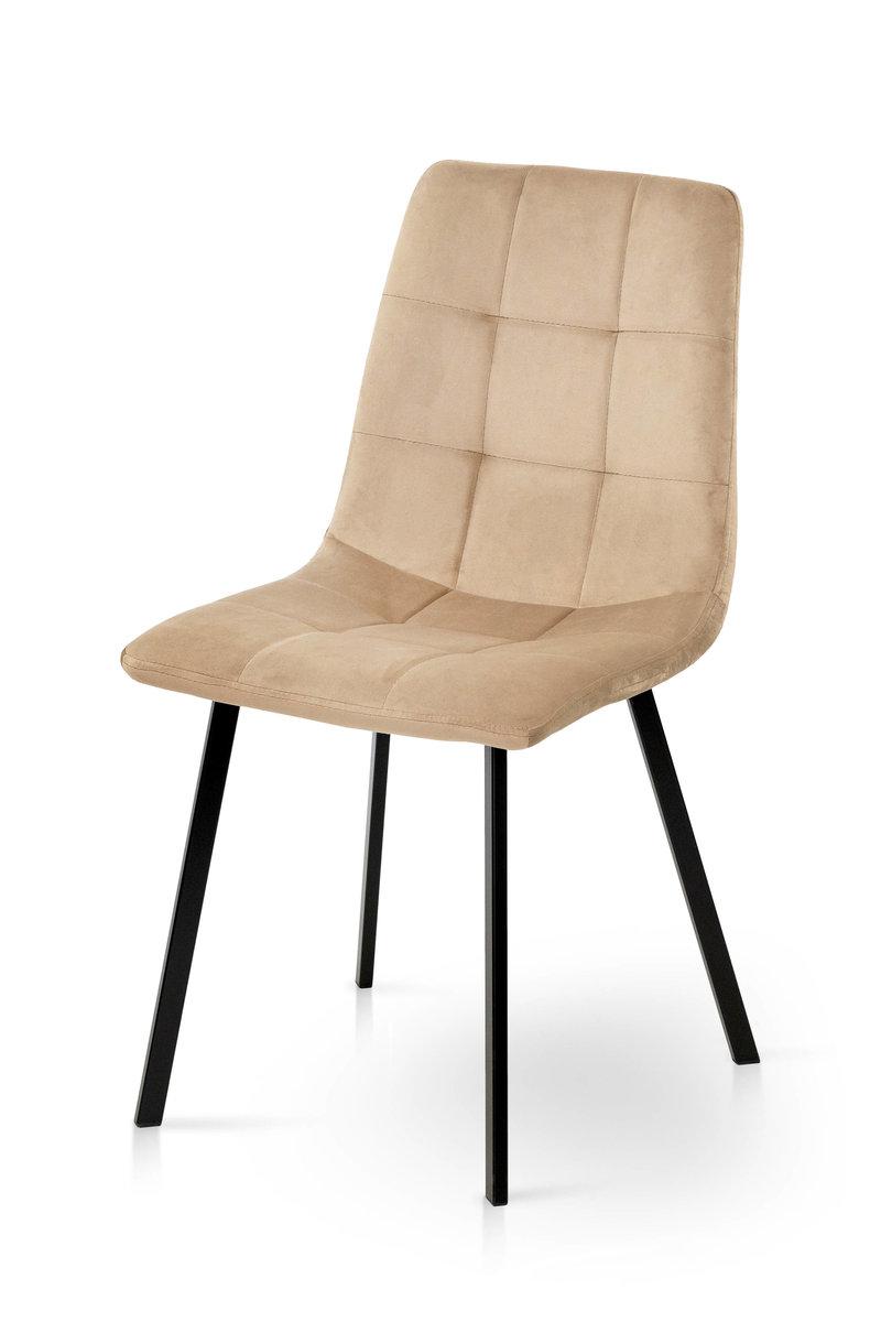 Стілець Ментос чорний/ велюр бежевий, фото 1