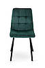 Стілець Ментос чорний/ велюр зелений, фото 2