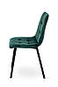 Стілець Ментос чорний/ велюр зелений, фото 3