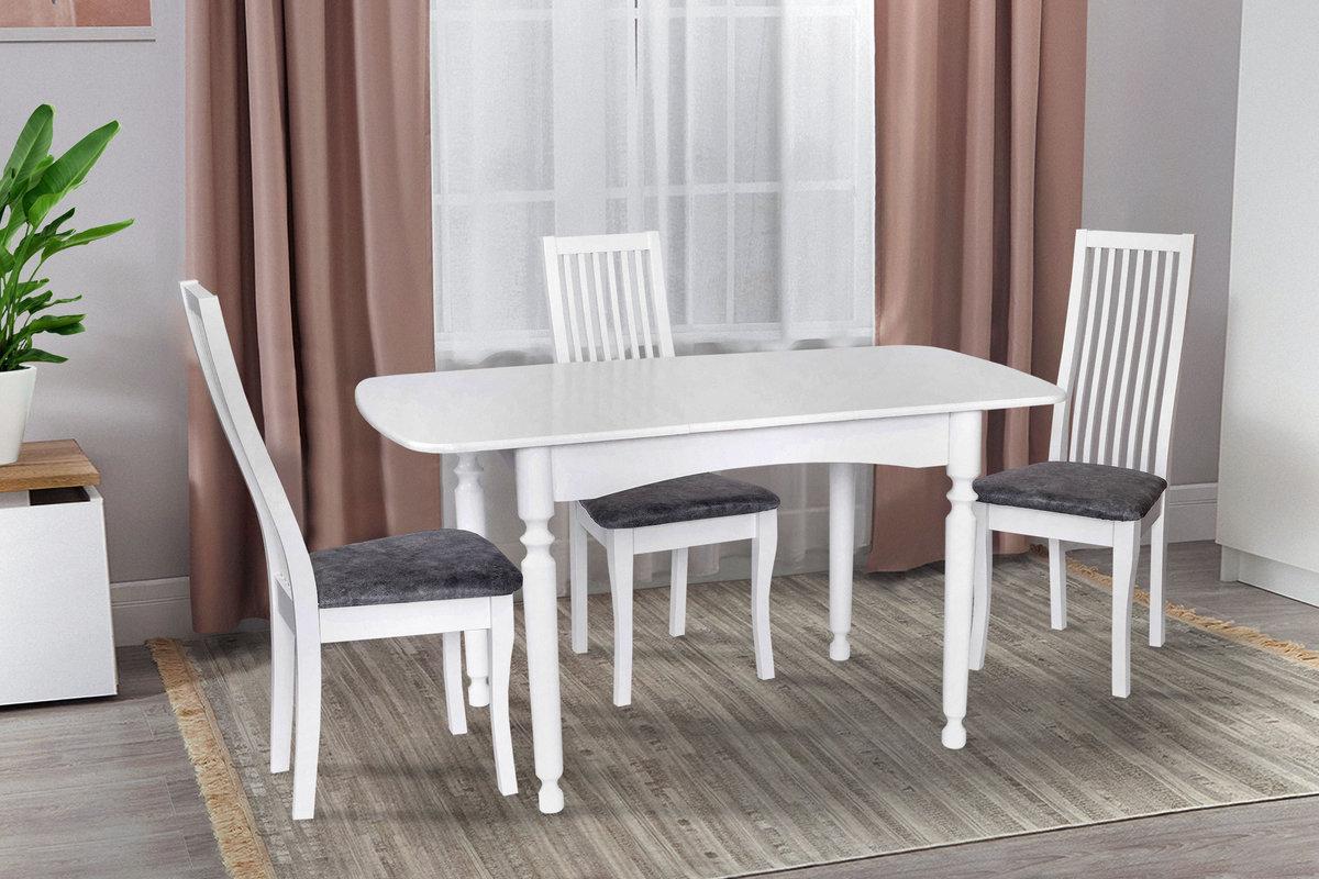 Стіл обідній Поло (1080+320)*730, білий, фото 1