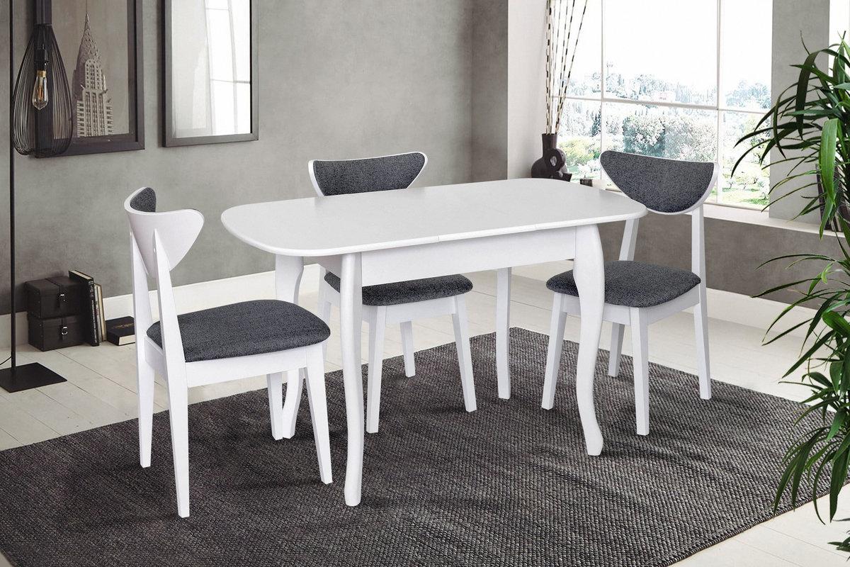 Стіл обідній Кантрі (930+300)*670, білий, фото 1