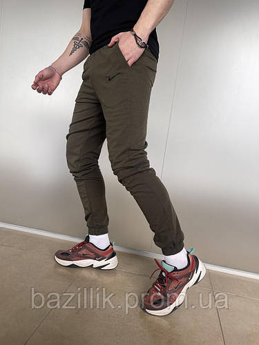 Мужские спортивные штаны трикотажные осень/весна цвет хаки (ID ...