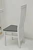 Стілець Моніка ТВЕРДИЙ, білий/сірий, фото 2