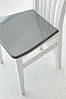Стілець Моніка ТВЕРДИЙ, білий/сірий, фото 3