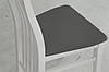 Стілець Моніка ТВЕРДИЙ, білий/сірий, фото 4
