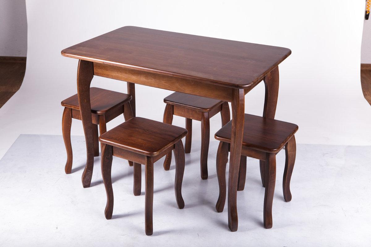 Стіл обідній СМАРТ 1000*600,ВІЛЬХА/горіх темний, фото 1