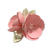 КОНДИТЕРСЬКА ПРИКРАСА “МАГНОЛІЯ РОЖЕВА ІЗ СРІБНИМ ЛИСТЯМ” ТМ Slado