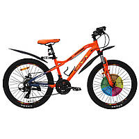 Велосипед SPARK HUNTER 24 ал14 ам лок-аут диск неоновий жовтогарячий