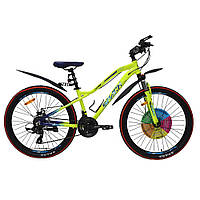 Велосипед SPARK HUNTER 26 ал14 ам лок-аут диск неоновий лаймовий