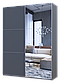Шафа-купе двохдверна Doros G-Caiser 160х60х240 см Графіт/1 Дзеркало (DRS-011032), фото 4