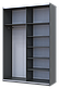 Шафа-купе двохдверна Doros G-Caiser 160х60х240 см Графіт/1 Дзеркало (DRS-011032), фото 5