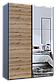 Шафа-купе двохдверна Doros G-Caiser 160х60х240 см Графіт/Дуб евок/1 Дзеркало (DRS-011038), фото 4