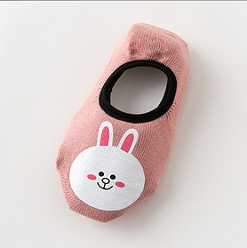 Шкарпетки - сліди антиковзкі  Рожеві. Розмір S,М