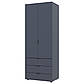 Шафа розпашна для одягу Doros Гелар 77,5х49,5х203,4 см Графіт (DRS-011107), фото 4