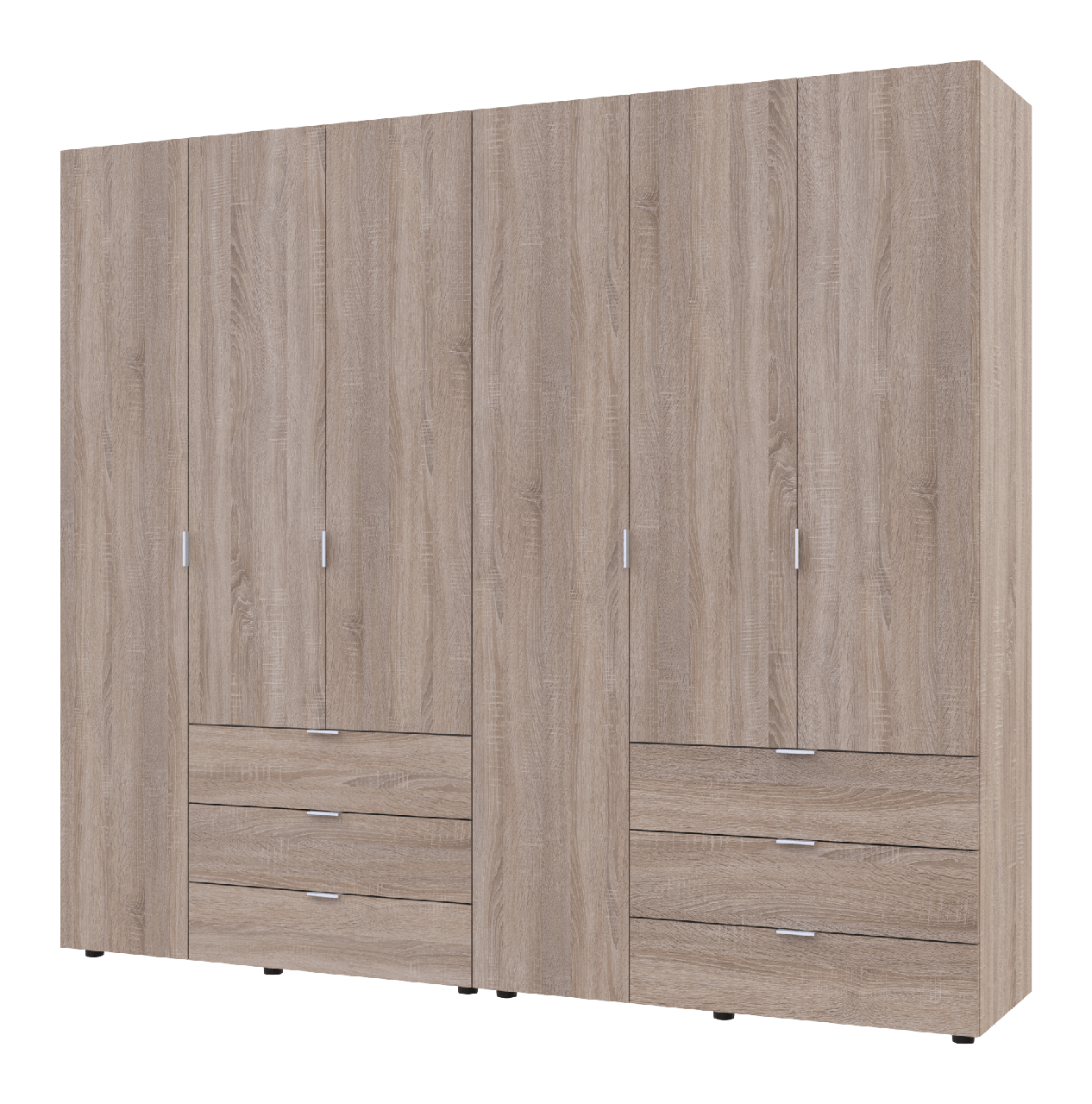 Комплект шаф для одягу Doros Гелар (2 шт.) 232,4х49,5х203,4 см Дуб сонома (DRS-011112), фото 1