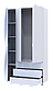 Комплект шаф для одягу Doros Гелар (2 шт.) 116,5х49,5х203,4 см Дзеркало/Білий (DRS-011132), фото 4