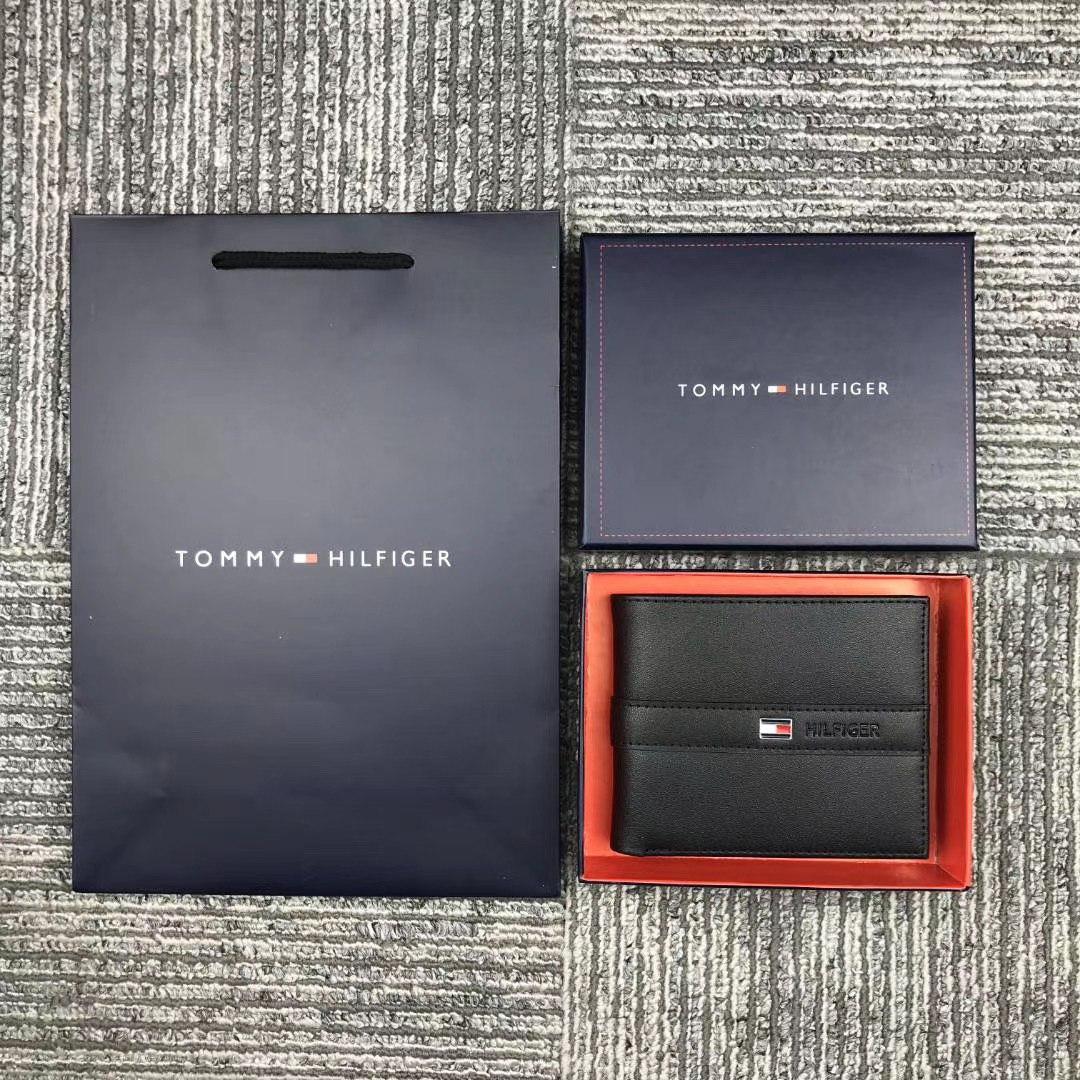 Чоловічий чорний Портмоне Томмі Хілфігер, фото 1