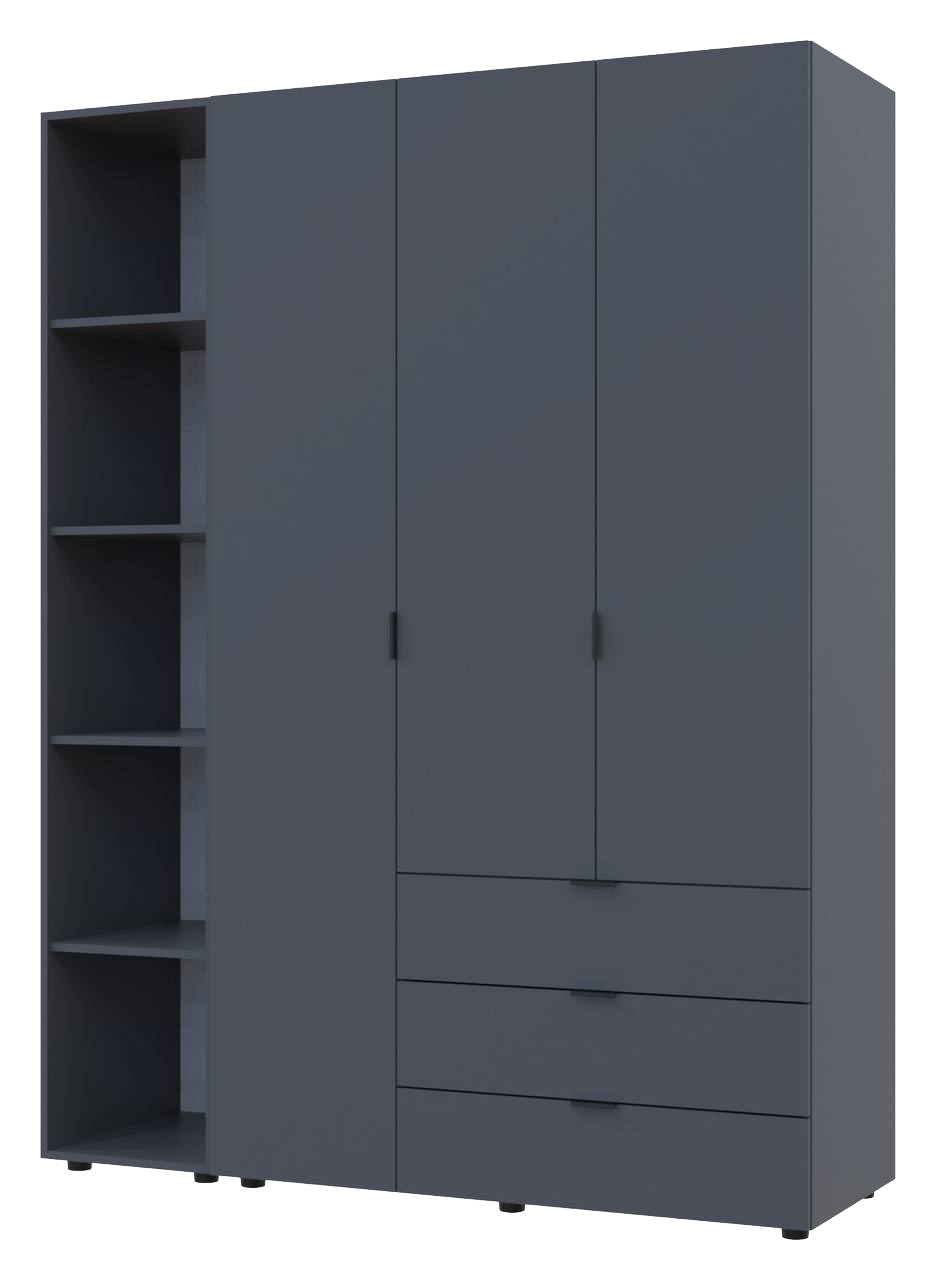 Комплект шаф для одягу Doros Гелар (2 шт.) 154,4х49,5х203,4 см Графіт (DRS-011147), фото 1